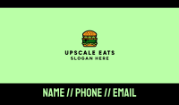 Vegan Food Burger Restaurant Business Card Image Preview