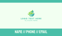 Abstract Natural Leaves Business Card Design