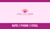 Yoga Gradient Flower Business Card Design