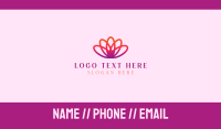 Yoga Gradient Flower Business Card