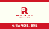 Red Football Letter R Business Card Design
