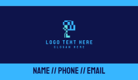 Digital Pixel Letter P Business Card Design