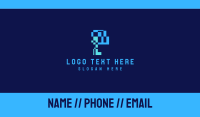 Digital Pixel Letter P Business Card