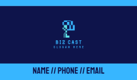 Digital Pixel Letter P Business Card