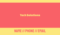 Pink & Yellow Font Business Card