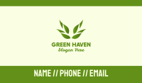 Green Leaves Business Card Image Preview