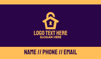 Golden Lock House Business Card Design