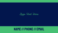 Green Stylish Text Business Card