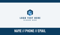 Hexagon Window Letter A Business Card Design