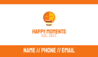 Happy Emoji Eating  Business Card Image Preview