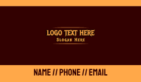 Caribbean Pirate Text Business Card