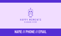 Happy Smiling Baby Robot Business Card Image Preview