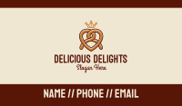 Delicious Pretzel Crown  Business Card Image Preview