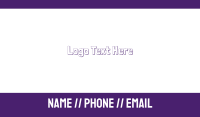 Purple & Friendly   Business Card