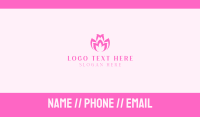 Pink Flower Bloom Business Card