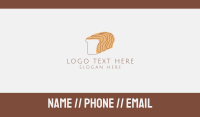 Bread Loaf Line Art Business Card