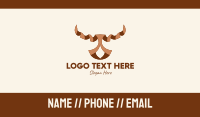 Brown Ribbon Bull Business Card