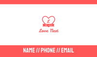 Valentine Heart Lettermark Business Card Image Preview