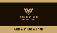 Gold Modern V Business Card Design