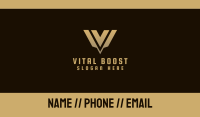 Gold Modern V Business Card Image Preview