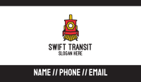 Red Locomotive Train Business Card Image Preview