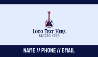 Heavy Metal Guitar Business Card