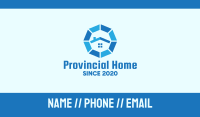 Blue Octagon Home Property Business Card Image Preview