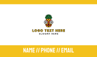 Mosaic Pineapple Face Business Card