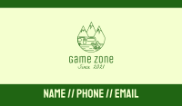 Camping Mountain Peaks Business Card Design
