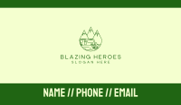 Camping Mountain Peaks Business Card Image Preview