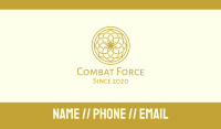 Golden Mandala Flower Pattern Business Card