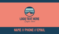 Rustic Mountaineering Badge Business Card Design