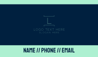 Blue Green Letter Business Card Design
