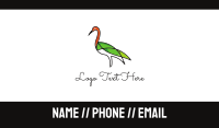 Green Crane Outline Business Card