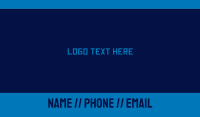 Digital Blue Wordmark Business Card