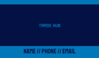 Digital Blue Wordmark Business Card Image Preview