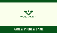 Green Star Army Letter V Business Card Image Preview