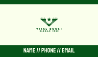 Green Star Army Letter V Business Card Image Preview