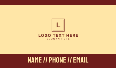 Red Law Firm Letter Business Card