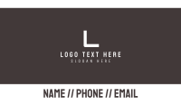 A1 Text Business Card Design