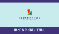Colorful Startup Letter K  Business Card