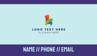 Colorful Startup Letter K  Business Card Design