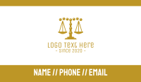 Gold Pebble Law Firm Business Card Design