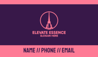 Pink Nail Eiffel Tower Business Card