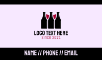 Wine Bottle Glass Liquor Business Card Design