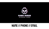 Glitch Skull Letter M Business Card