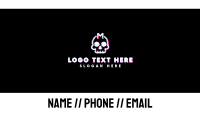 Glitch Skull Letter M Business Card