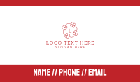 Girly Flower Lettermark Business Card Design