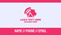 Pink Wifi Pig Business Card