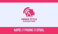 Pink Wifi Pig Business Card Design